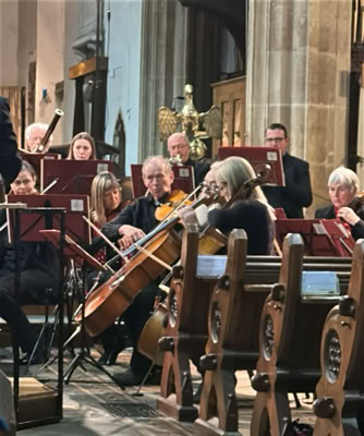 Bel leads Cello section - Waveney Sinfonia, St Margaret's Church, Lowestoft 03-05-25