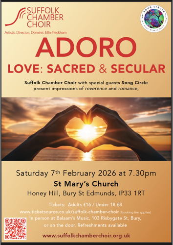 Suffolk Chamber Choir - Adoro - 7th February 2026