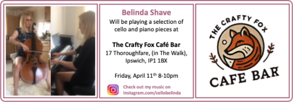 Bel at the Crafty Fox Cafe Bar Flyer